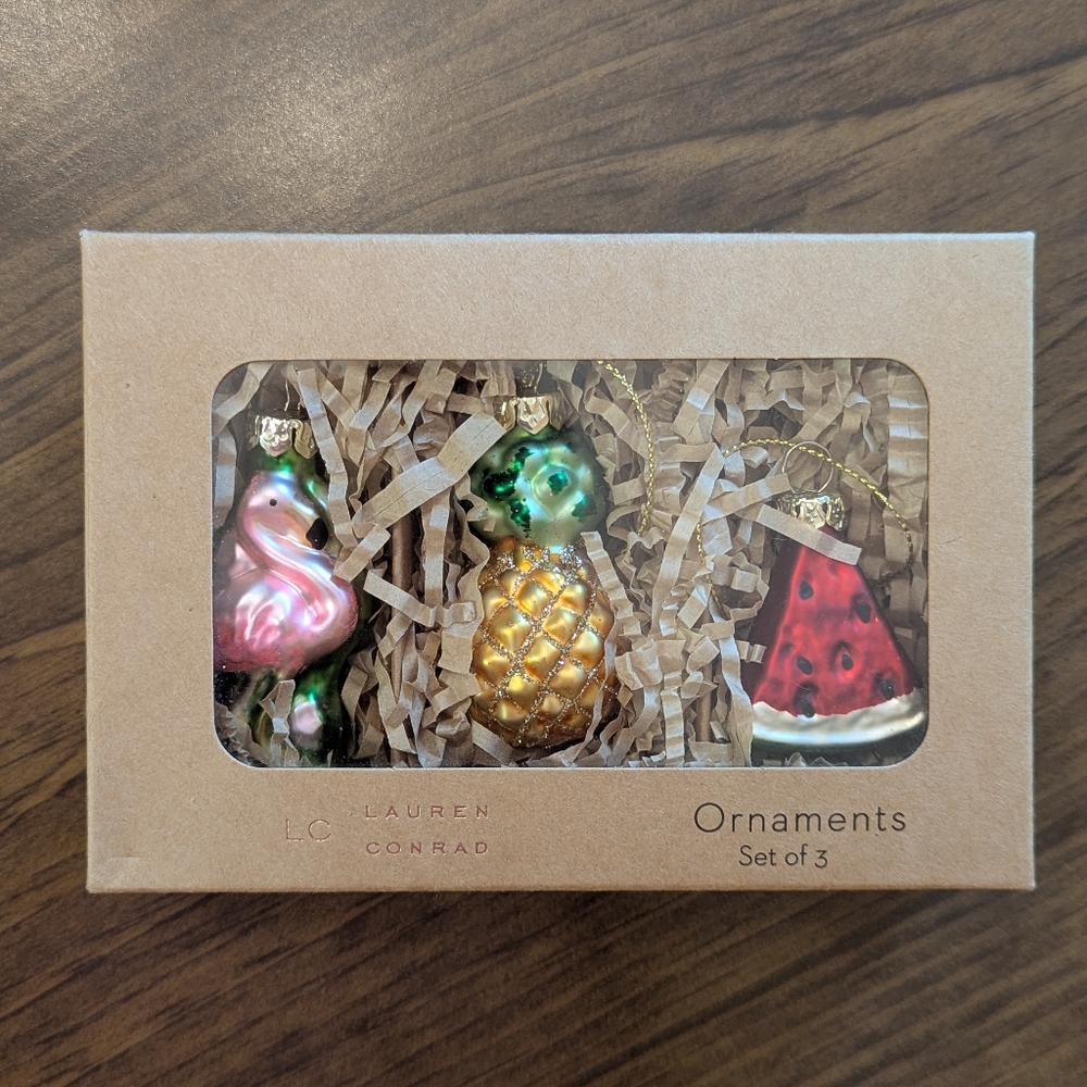 LC Lauren Conrad Festive Ornament Trio
